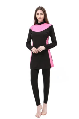 Traje de baño musulmán para mujer cubierta completa traje de baño árabe modesto ropa de playa islámica burkini Foto 1 de 4