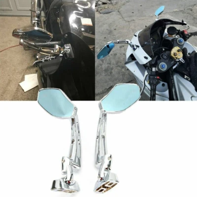 Espejos retrovisores cromados para Suzuki GSX R GSXR 600 750 1000 1300 1430 Hayabusa Foto 1 de 4
