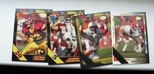 Lot of 4 1991 92 Wild Card Football 5 10 20 Stripe Cards Maas Clayton Backes Gib