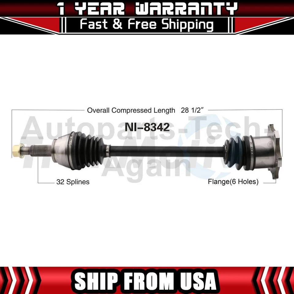 Eje trasero derecho CV eje articulado compatible 03 2004 2005 2006 2007 2008 Infiniti FX45 Foto 1 de 1