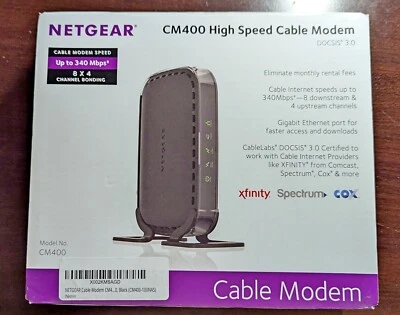 Netgear CM400 High Speed Cable Modem CM400-100NAS, DOCSIS 3.0 - Image 1 of 2