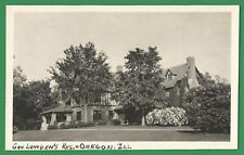 GOVERNOR LOWDEN’S RESIDENCE, OREGON, IL - Unposted RPPC, VELOX Box 1907-1917