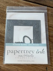 PAPERTREY INK to PAPER Wafer Thin Metal Dies “JOY” FRAME 5.25”x 4” NEW 2020 USA - Picture 1 of 7