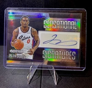 JALEN DUREN 2024-25 Panini Negro Prizm Sensational Signatures AUTO PLATA PRIZM  - Imagen 1 de 3