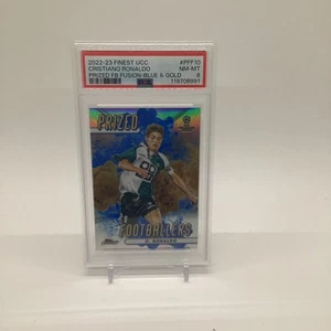 Cristiano Ronaldo 2022-23 Topps Finest Prized Footballers Fusion Blue Gold SSP - Bild 1 von 2
