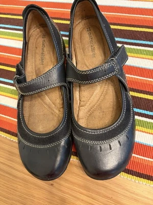 Naturalizer - Zapatos cómodos de cuero Mary Jane negros talla 7M costura Foto 1 de 4