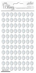 Jolee's All That Bling CONFETTI CLEAR OVAL ADHESIVE GEMS Stickers CHECK AUCTIONS - Picture 1 of 1