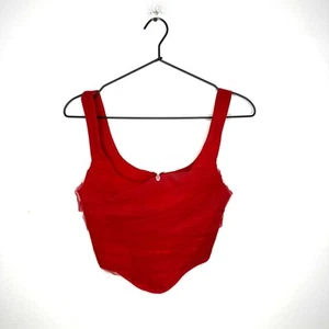 Top corsé de tul rojo House of Cb Shelley para mujer XS - Imagen 1 de 7