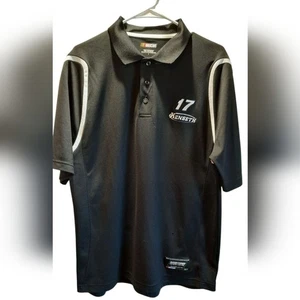 Nascar Shirt Mens Large Black Polo Kenseth Sporty Preppy Casual Classic - Picture 1 of 15