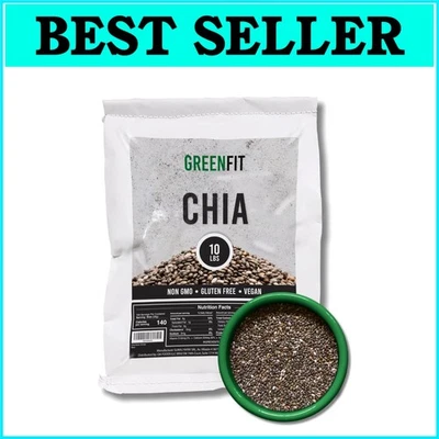 Versatile 10 Lbs Bulk Black Chia Seeds - Perfect for Smoothies and Recipes - Image 1 of 4