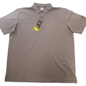 Callaway Opti Dri Polo Mens 2XL Golf Performance Moisture Wicking Striped Gray - Picture 1 of 8