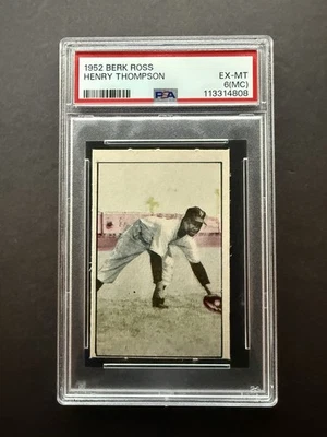 1952 Berk Ross HENRY THOMPSON PSA 6(MC) New York Giants - Image 1 of 2