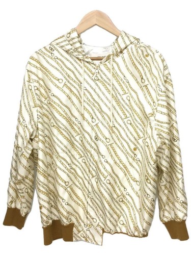 CELINE Feline felpa con cappuccio con cerniera oro seta