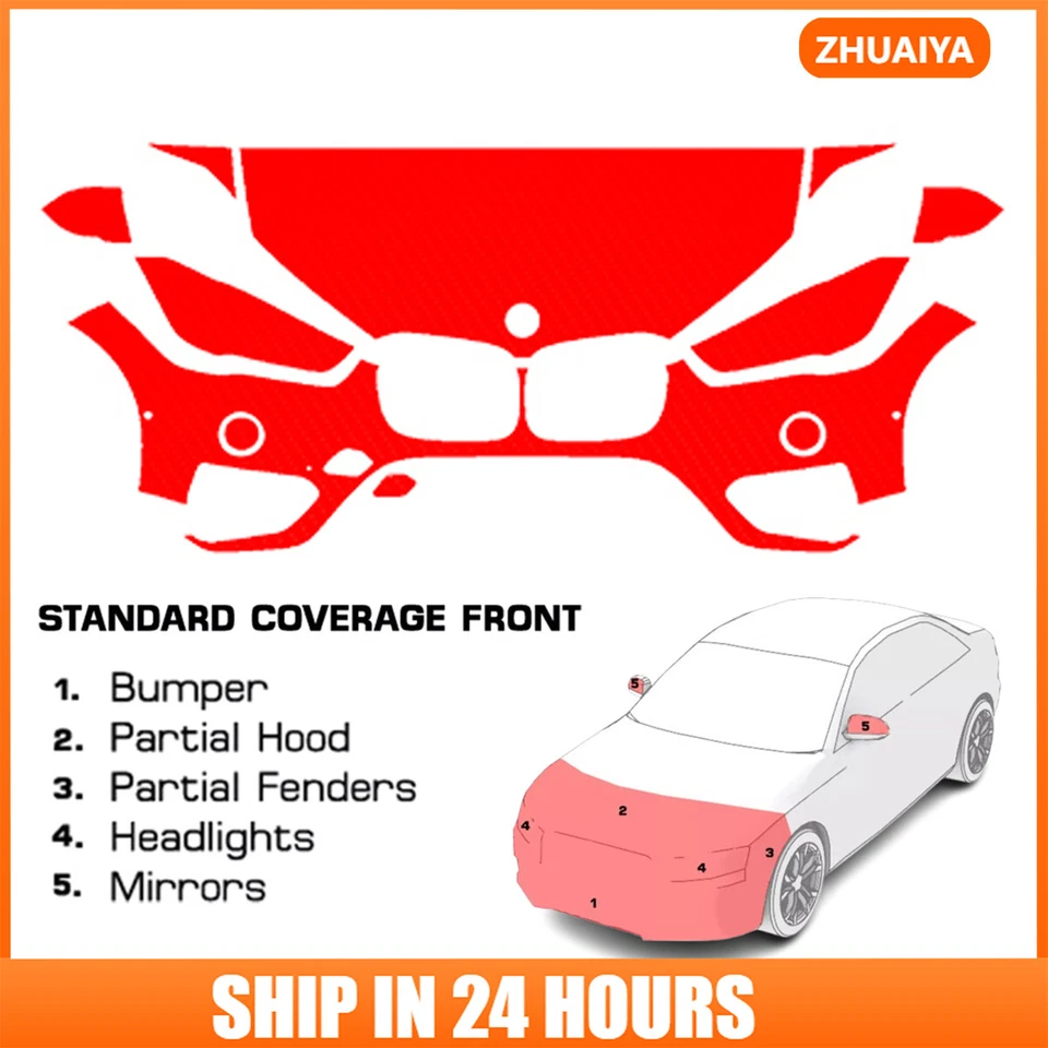 Kit de sujetador transparente de película de protección de pintura precortada de 8,5 millas PPF para BMW X1 2016-2019 Foto 1 de 4