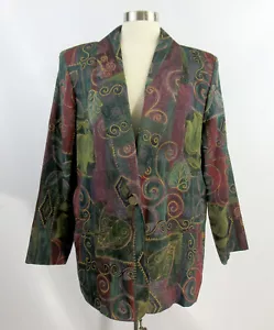 Vintage Requirements Colorful oversized boyfriend Blazer Jacket 16P wool blend - Picture 1 of 4
