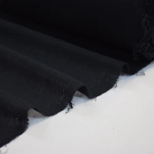 Black Crinkle Cotton Fabric Beachwear Dress Soft Woven Cheesecloth Natural - Picture 1 of 3