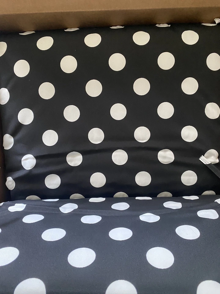 Подушка идеальная черная в горошек шезлонг шезлонг подушка 72,5 дюйма X 21 дюйм W X 3 дюйма - Изображение 1 из 1