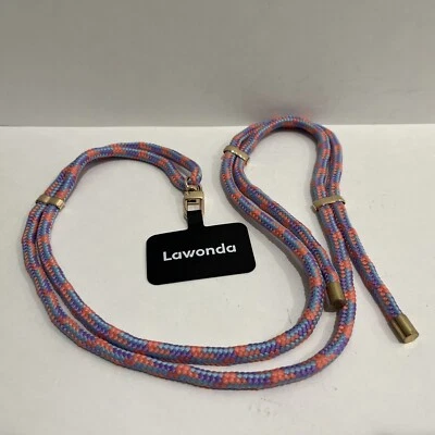 Cordón para teléfono Lawonda - Bandolera ajustable correa para el cuello para teléfono celular naranja/púrpura Foto 1 de 4