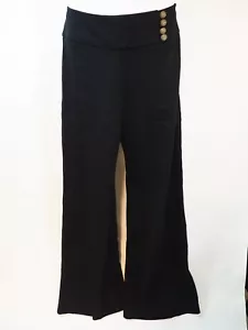 Trina Turk High Waist Wide Leg Flare Black Pants, Size 10 - Picture 1 of 12