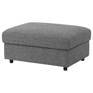 Ikea VIMLE Cover for footstool with storage, Lejde grey/black 305.579.74 - Picture 1 of 2