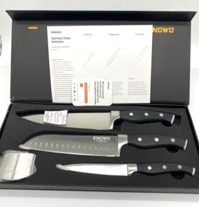 ENOWO Chef Knife Ultra Sharp Kitchen Knife Set 3 PCS,Premium Stainless Steel - Picture 1 of 3
