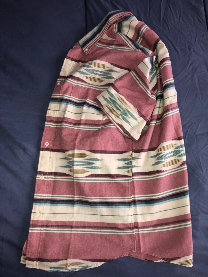 Faherty “Coast” S/S Sport Shirt - Mens L - Red Summer Ikat