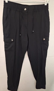 GUESS Women's Medium Jet Black Nyla Joggers NWT $69.99 - Picture 1 of 4