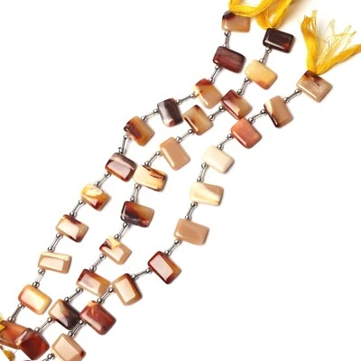 Natürliche Mookait Perlen 8 Zoll Strang 9x11-11x16 mm Perlen Glatt Rechteck P... - Bild 1 von 4