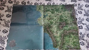 DSA DAS SCHWARZE AUGE KARTE SIEBENWINDKÜSTE ALBERNIA FARBIG FOLIE DIN A3 NEUW - Bild 1 von 1