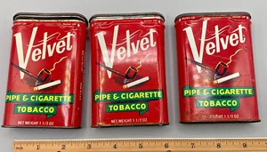 Latas de tabaco de terciopelo (cantidad 3, vacías) - Imagen 1 de 3