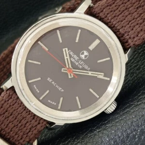 OROLOGIO FAVRE LEUBA SEA CHIEF 253 A CARICA MANUALE SVIZZERO DA UOMO QUADRANTE MARRONE a430368-a - Foto 1 di 9