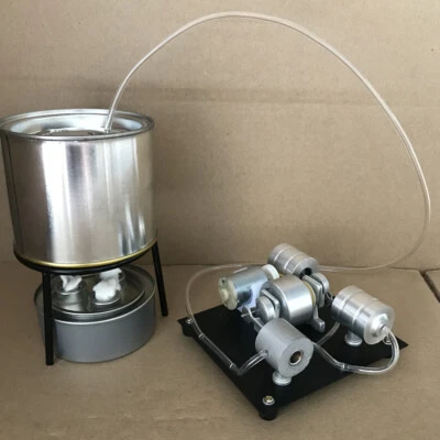 Mini Steam Engine Model Toy w/ Boiler Steam Heating Electricity Generator Motor - Image 1 of 4