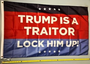 Trump For Prison Flag FREE USA SHIP LHU America Democracy Democrat Sign USA 3x5' - Picture 1 of 1