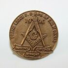 1996 Brass Grand Lodge F& AM Freemason of California Lapel Pin