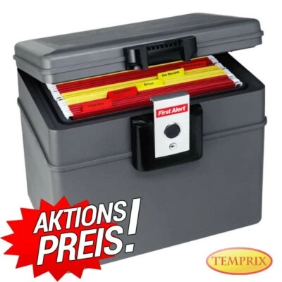 Dokumenten Kassette Box Safe Geld Tresor NoFire 2037FE Wasserdicht 17,6L - Bild 1 von 4