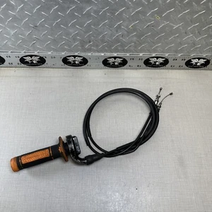 2006 KTM 250 450 505 SXF XCF OEM TWIST RIGHT THROTTLE GRIP HOUSING CABLES SET - Picture 1 of 6