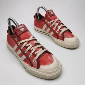 ~ Adidas Originals Nizza Low ~ Parley Collab ~ rot Batik ~ Damen UK Größe 3 ~ - Bild 1 von 24