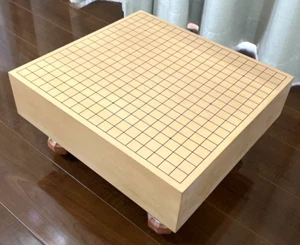 Vintage Japanese Goban IGO Game Wooden Go Board Only 17.8×16.5×H9.8in W/Cover FS - Picture 1 of 16