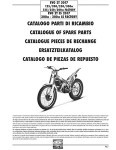 Beta Parts Manual Book Chassis & Engine 2017 EVO 2T 125, 200, 250 & 300 - Picture 1 of 12