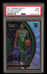2017 Panini Select #93 JAYSON TATUM Silver Prizm Rookie RC ~ PSA 9 MINT Celtics - Picture 1 of 2