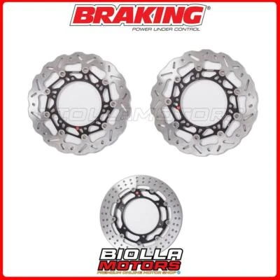 KIT DISCHI FRENO BRAKING YAMAHA XVZ VENTURE ROYALE 1200 1985 - ANTERIORE + POSTE Foto 1 de 4