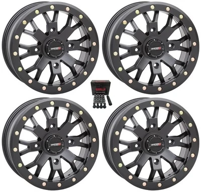 System 3 SB-4 Beadlock Black (6+1) UTV Wheels 15" Can-Am Defender (4) - Image 1 of 3