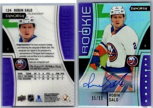 2021 Upper Deck Synergy Purple Rookie Autograph Robin Salo 124 95/99 - Picture 1 of 1