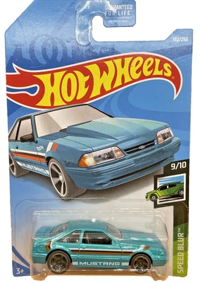 Hot Wheels Mustang Turquoise | Speed Blur Series 2017 | Long Card Diecast VGC - Image 1 of 4