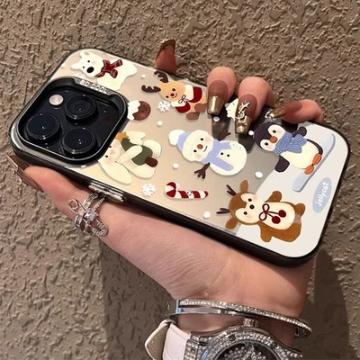 Case For Various Phone Christmas gift Cartoon snowman ShockProof Phone Cover - Image 1 of 4