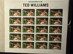 Scott #4694 All-Stars Ted Williams panel de 20 estampillas Forever (2012) - Imagen 1 de 1