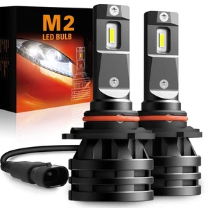 9005 HB3 LED HIGH LOW BEAM HEADLIGHT KIT 24000LM BULBS 6500K WHITE CANBUS M2 EXC - Picture 1 of 10