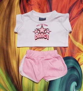 Build-A-Bear DANCE Feel The Beat Ltd2 Limited Too Camisa Pantalones Cortos Ropa de Peluche 8A - Imagen 1 de 2