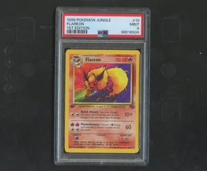 1999 Pokemon Jungle 1st Edition No 19 Flareon PSA 9 - Picture 1 of 2