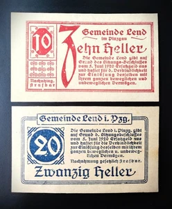 Austria 1920 - Notgeld: Lend (Salzburg) - 10 / 20 heller - Picture 1 of 2